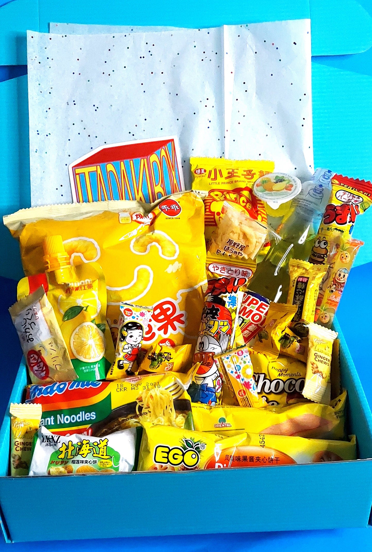 Pick A Color Asian Snack Ramen and Drink Box