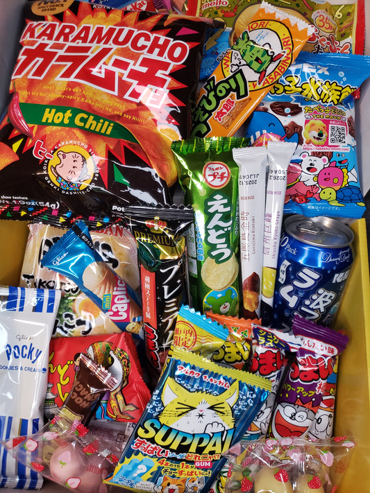 Authentic JAPANESE Snack, Ramen, Drink, and Candy Box
